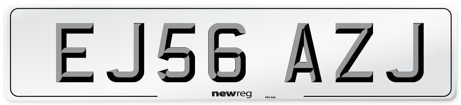 EJ56 AZJ Number Plate from New Reg